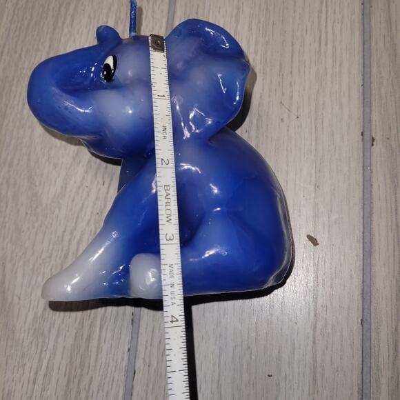 Vintage Candle Blue Elephant Wax Cute - Picture 6 of 7